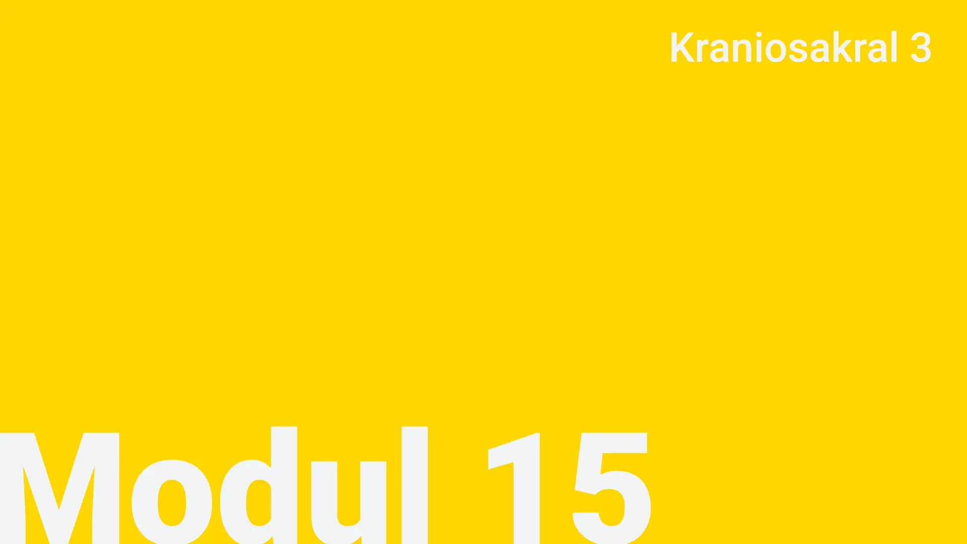 Modul 15 - Kraniosakral 3