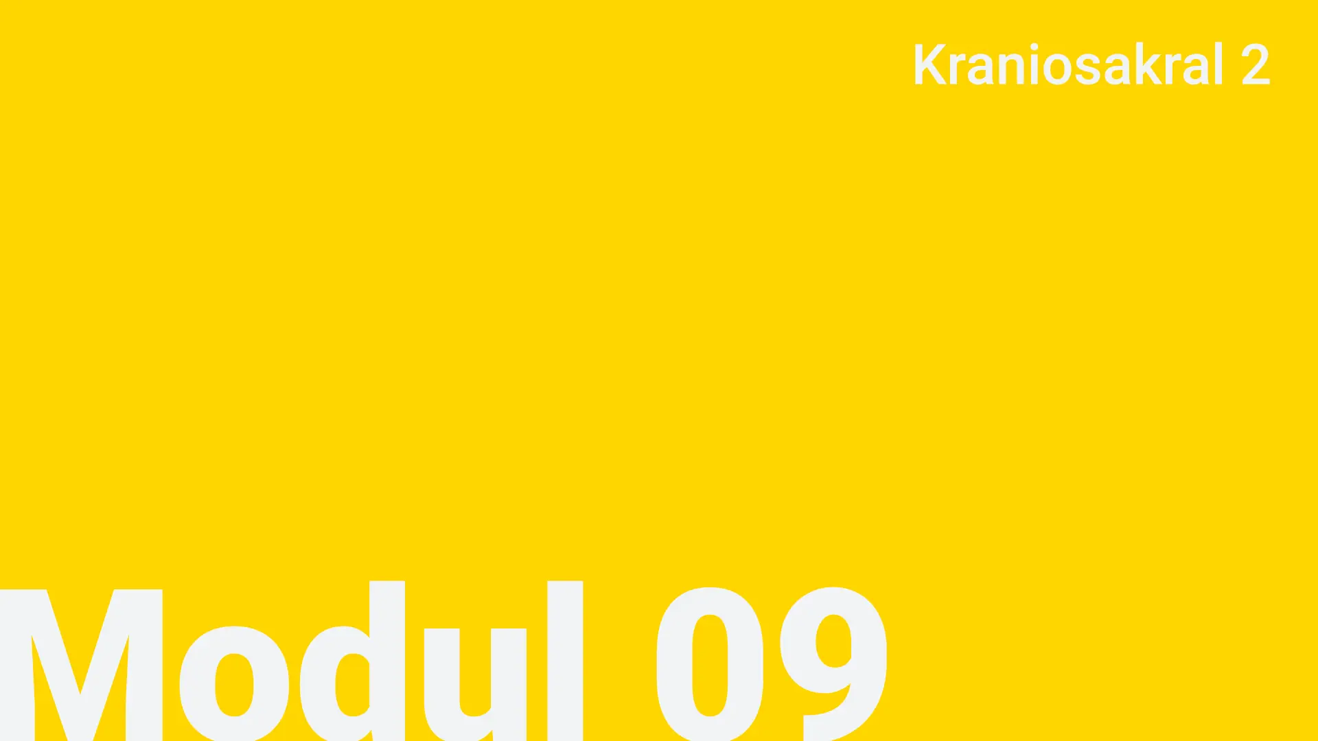 Modul 09 - Kraniosakral 2