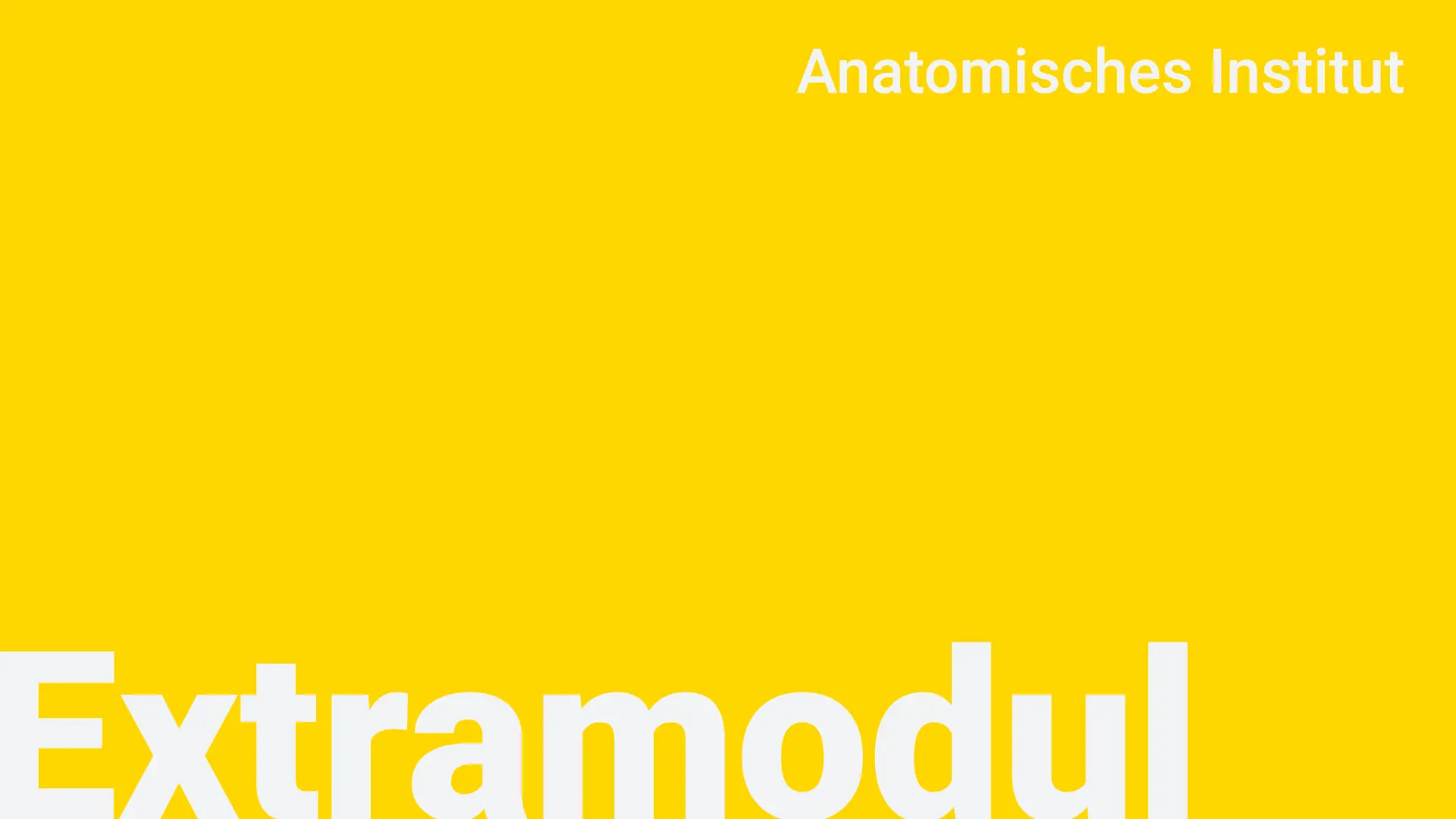 Extramodul - Anatomisches Institut